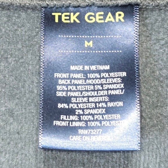 Tek Gear Women's Olive Green Quilted Camo Full Zip Hoodie Jacket Size M - Picture 5 of 6